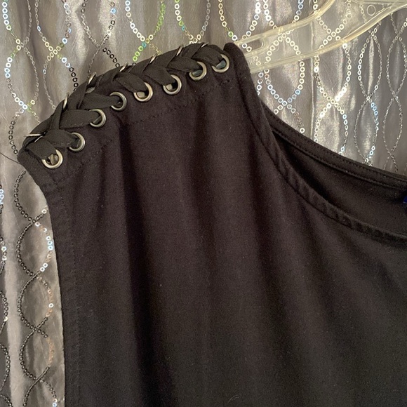 Splendid Black Braided Shoulder Sleeveless Dress with Stretch Size S - Picture 5 of 12